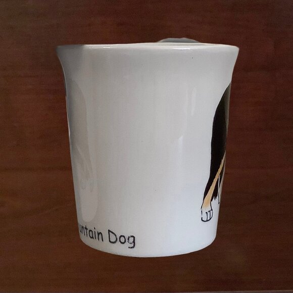 GUC - Vintage Handpainted 9 oz Ceramic Bernese Mountain Dog Handled Coffee Mug - Picture 5 of 10